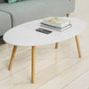 SoBuy FBT61-W, Oval Wooden Coffee Table Living Room Table