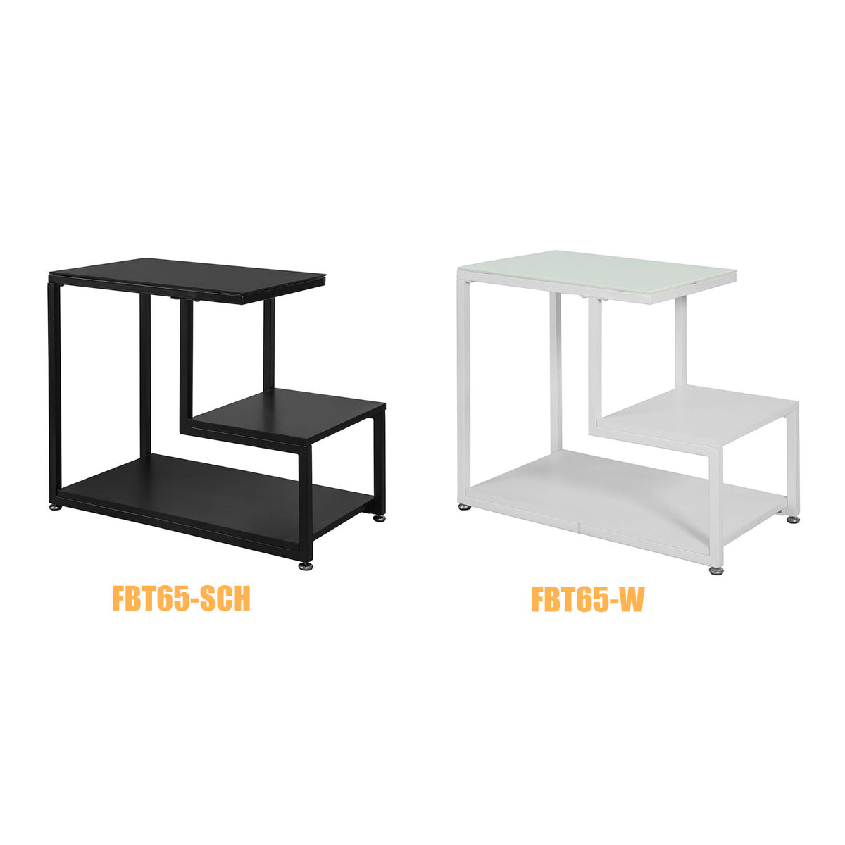 SoBuy FBT65-SCH, Side Table End Table Living Room Table with Storage Shelf, Black