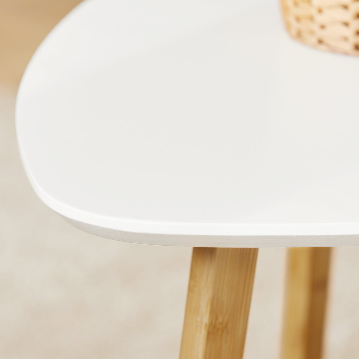 SoBuy FBT74-W, Nesting Tables, Set of 2 Side Tables, Living Room Tables Coffee Tables, White
