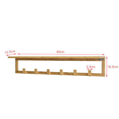 SoBuy FSR47-N+FHK06-N, Hallway Furniture Set, Shoe Bench and Wall Coat Rack, Wood