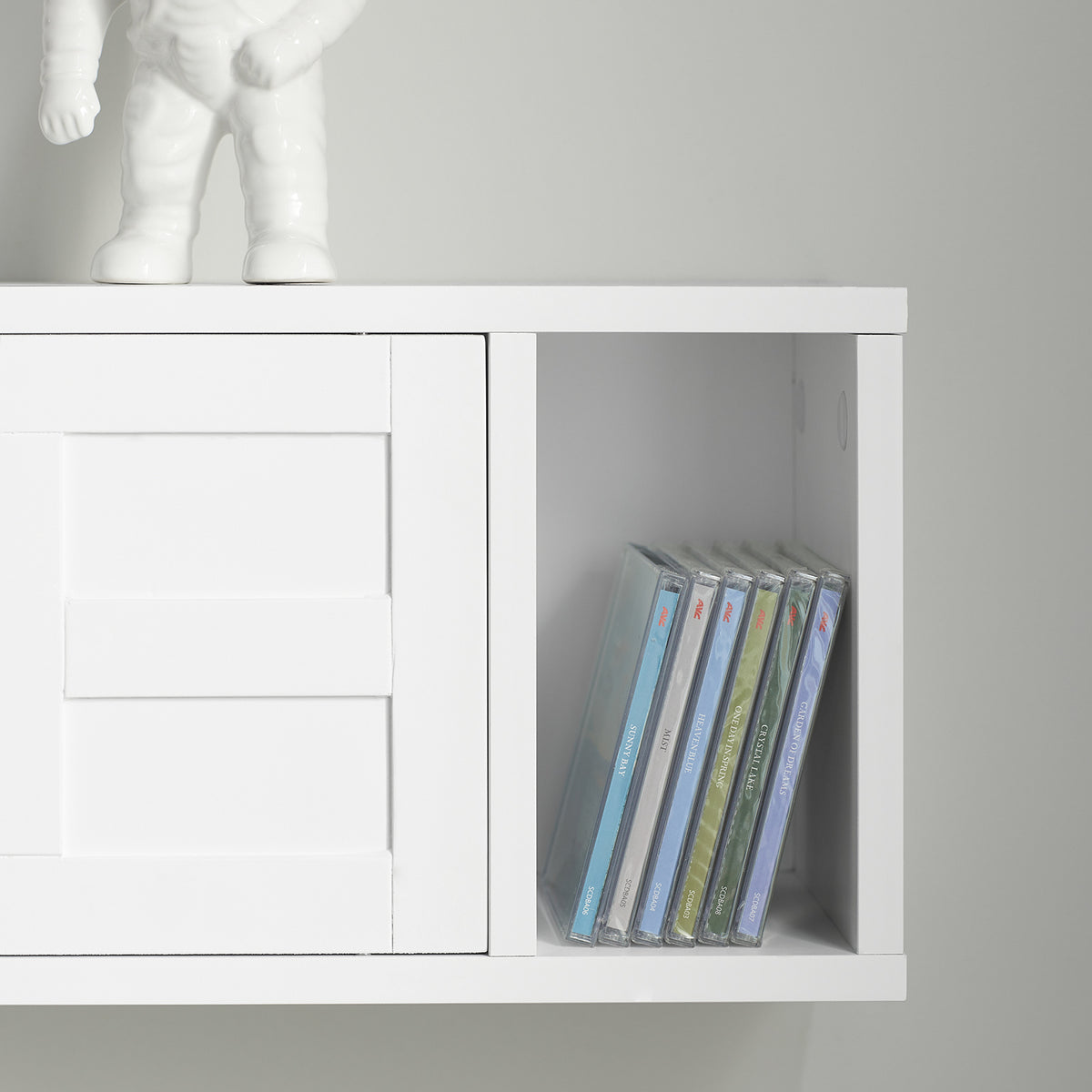 SoBuy FHK18-W wall cabinet 25kg load capacity top surface for display