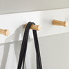 SoBuy FHK21-WN, Wall Shelf Wall Coat Rack with 2 Shelves 5 Hooks