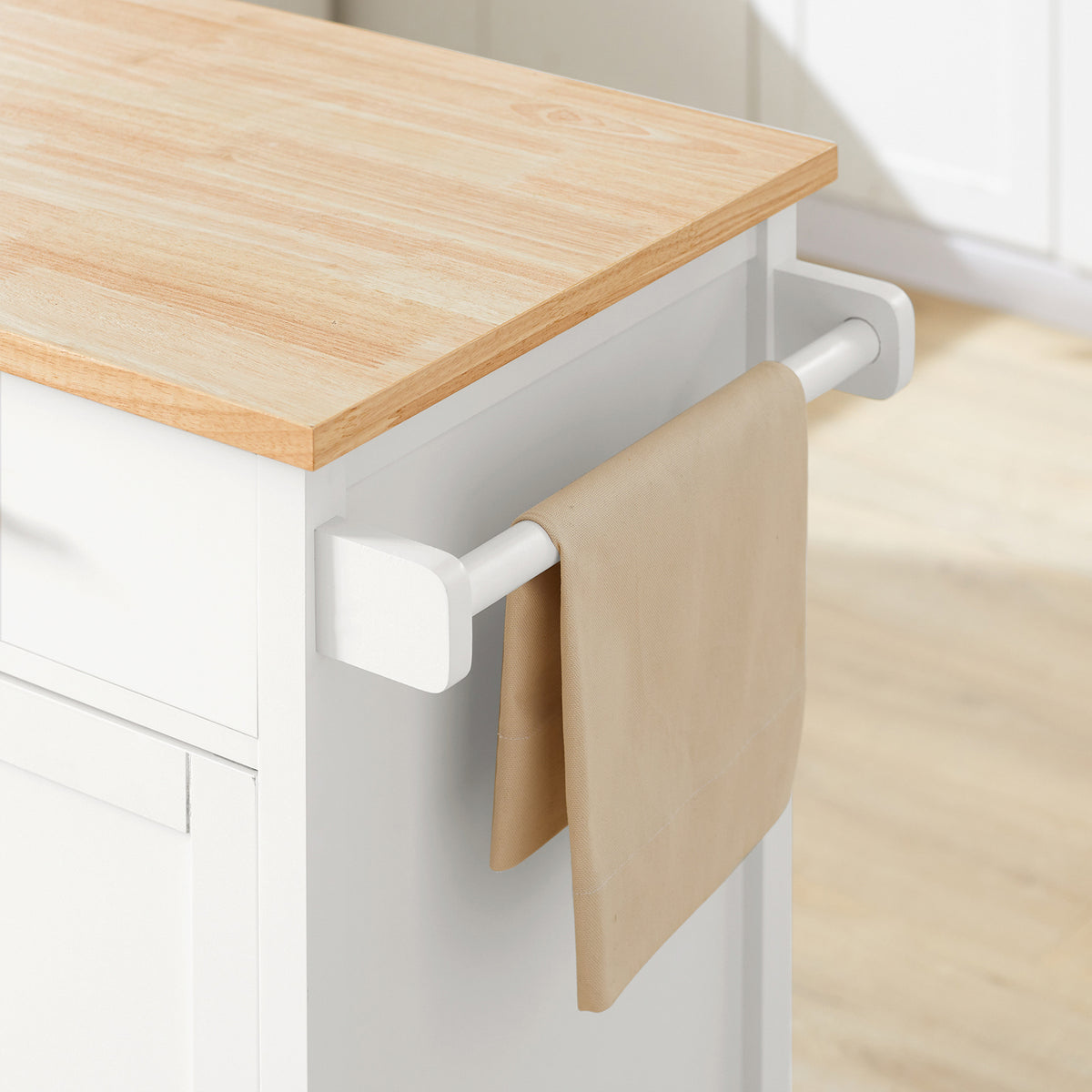 SoBuy FKW102-WN, Kitchen Trolley Cart Kitchen Storage Trolley Kitchen Cabinet Cupboard, White