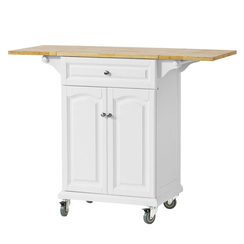 SoBuy FKW36-WN, Kitchen Storage Trolley with Extendable Worktop Dining/Bar Table