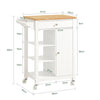 SoBuy FKW46-WN, Kitchen Storage Trolley Cart + Free Kitchen Hanging Shelf FRG150-W