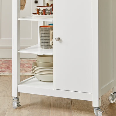 SoBuy FKW46-WN, Kitchen Trolley Kitchen Serving Storage Trolley Cart, White