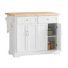 SoBuy FKW71-WN, Kitchen Trolley Island Storage Cupboard + Free Bathtub Rack FRG104-N