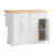 SoBuy FKW71-WN, Extendable Kitchen Storage Trolley Kitchen Cabinet Cupboard Sideboard Kitchen Island, White