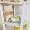 SoBuy FKW77-W,Kitchen Serving Trolley Storage Trolley, Side Table End Table on Wheels