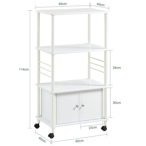 SoBuy  FRG12-W, Kitchen Storage Cabinet, Kitchen Cart, Microwave Shelf