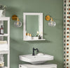 SoBuy FRG129-W, Wall Mounted Bathroom Mirror with Storage Shelf