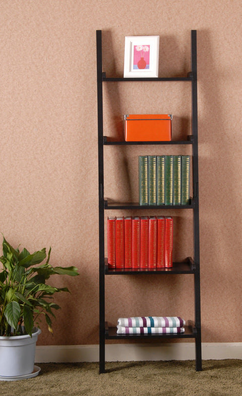SoBuy FRG17-SCH, Stand Shelf Wall Shelf Ladder Shelf with Five Floors