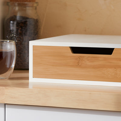SoBuy FRG179-WN, Coffee Capsule Holder Stand Box, Teabags Storage Case, White