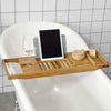 SoBuy FRG207-N, Extendable Bamboo Bathtub Rack with Book Rest iPad Phone Holder