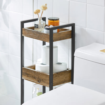 SoBuy FRG226-F, 3 Tiers Bathroom Shelf Storage Display Shelf Rack Organizer Shelving Unit, Brown