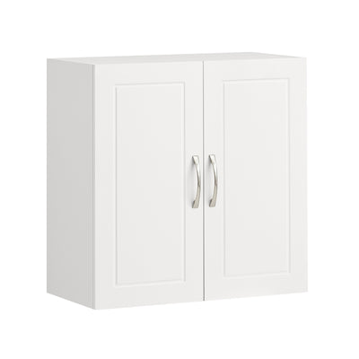 SoBuy FRG231-W, Bathroom Wall Cabinet Mounted Storage Unit with Adjustable Shelf and Door Small Slim Bathroom Cupboard for Towel & Toiletries, Ideal for Mirror Cabinet Replacement White 60x30x60 cm