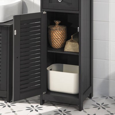 SoBuy FRG236-DG pull-out drawer detail – concealed storage for toiletries and bathroom essentials