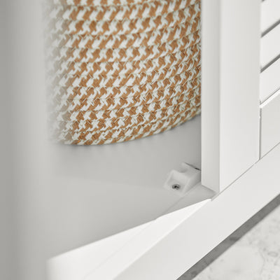 SoBuy FRG237-W, Under Sink Cabinet Vanity Unit Bathroom Cabinet with 2 Shutter Doors White W60 x D35 x H58cm