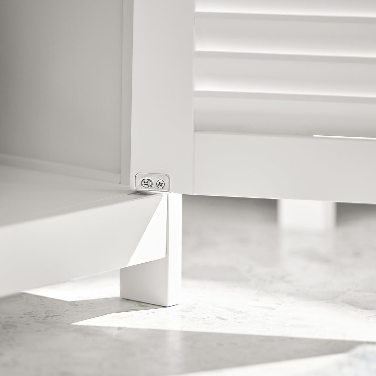 SoBuy FRG237-W, Under Sink Cabinet Vanity Unit Bathroom Cabinet with 2 Shutter Doors White W60 x D35 x H58cm