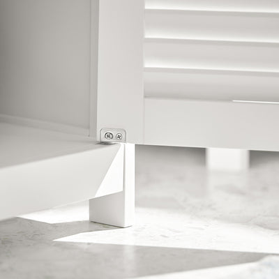 SoBuy FRG237-W, Under Sink Cabinet Vanity Unit Bathroom Cabinet with 2 Shutter Doors White W60 x D35 x H58cm