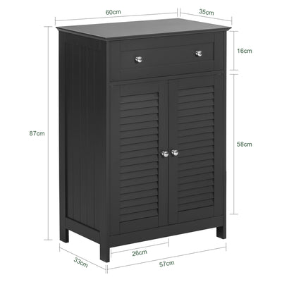 SoBuy FRG238-DG dimensions diagram W60×D35×H87cm 50kg load capacity
