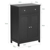 SoBuy FRG238-DG, Bathroom Cabinet Storage Cabinet Cupboard with Drawer and Shutter Doors