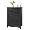 SoBuy FRG238-DG, Bathroom Cabinet Storage Cabinet Cupboard with Drawer and Shutter Doors