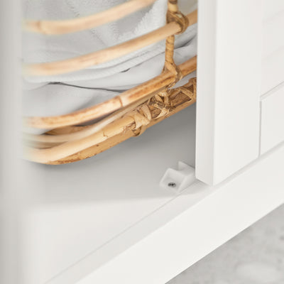 SoBuy FRG238-W, Bathroom Cabinet – Versatile Storage Unit with Drawer, Moisture-Resistant – Space-Saving Storage Cupboard for Bathroom, Hallway, Kitchen in Wood, White, 60x87x35cm