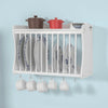 SoBuy FRG275-W, Wall Mounted Kitchen Plate Cup Holder Dish Storage Rack Shelf