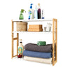 SoBuy FRG28-WN, Bamboo 3 Tiers Wall Shelves, Bathroom Kitchen Living Room Storage Racks