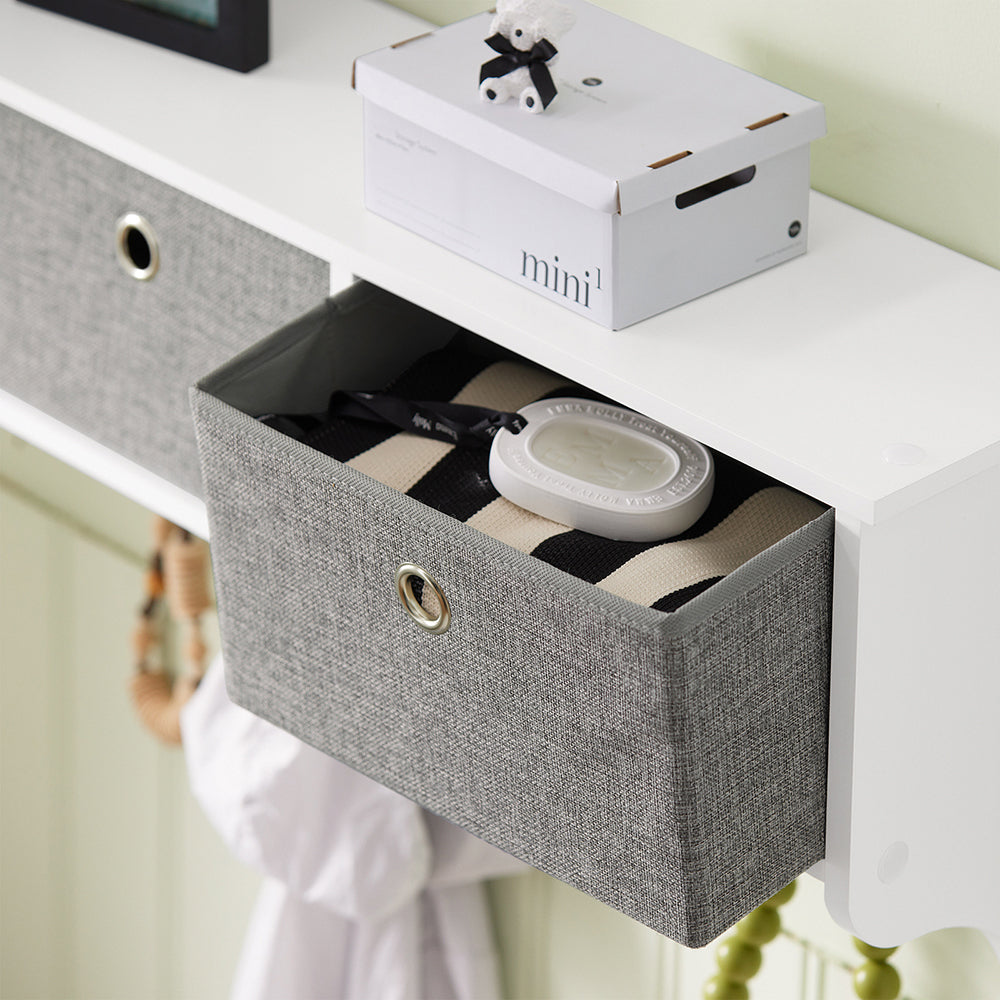 SoBuy FRG282-W, Wall Coat Rack Wall Shelf Wall Storage Cabinet Unit, White