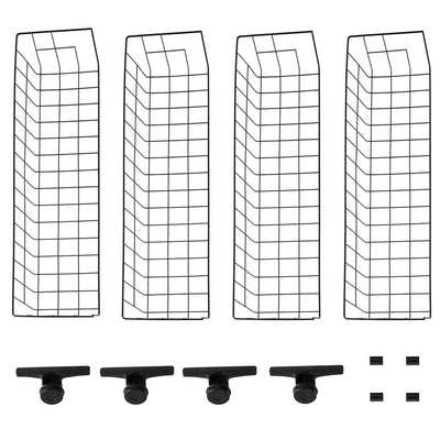 SoBuy FRG34-P02, Set of 2 Metal Storage Baskets for Telescopic Wardrobe System – Baskets for Clothing Rack and Coat Hanger