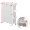 SoBuy FRG41-K-W, 3 Drawers Storage Unit /Cart, Slide Out Tower Cabine
