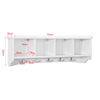 SoBuy FRG48-L-W, Wall Coat Rack Wall Display Storage Unit with 4 Components 5 Hooks
