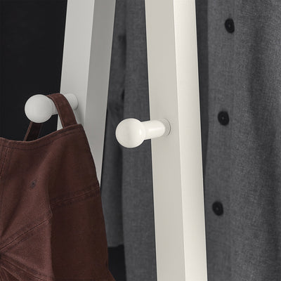 SoBuy FRG59-W Clothes Rail Stand with 2 Storage Shelves, Modern Coat Rack & Hanging Rail, Freestanding Garment Rack, White