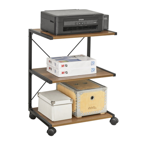 SoBuy FRG81-PF, Desk Side Printer Shelf Stand, Serving Trolley Side Table on Wheels