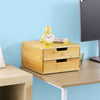 SoBuy FRG82-N, Bamboo Home Office Desk Tidy Organiser, Desktop Monitor Stand