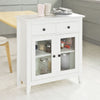 SoBuy FSB05-W, Sideboard Cabinet, Storage Cupboard Storage Cabinet with 2 Drawers and 2 Doors