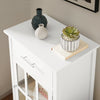 SoBuy FSB31-W, Sideboard with 1 Drawer and 1 Glass Door, Storage Cabinet Cupboard Side Cabinet
