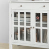 SoBuy FSB23-W, White Sideboard Storage Cabinet Cupboard 2 Drawers 2 Doors
