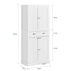 SoBuy FSB44-W, Tall Kitchen Cupboard Tall Cabinet Cupboard Sideboard