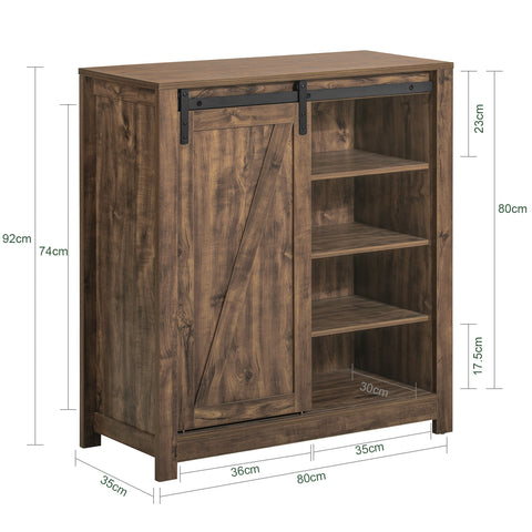 SoBuy FSB59-N, Storage Cabinet Sideboard with Sliding Door, Hallway Shoe Cabinet