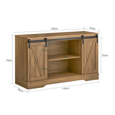 SoBuy FSB60-BR, Storage Cabinet Sideboard Cupboard Hall Cabinet, Brown