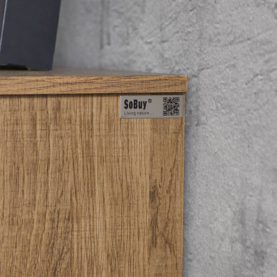 SoBuy FSB60-BR, Storage Cabinet Sideboard Cupboard Hall Cabinet, Brown