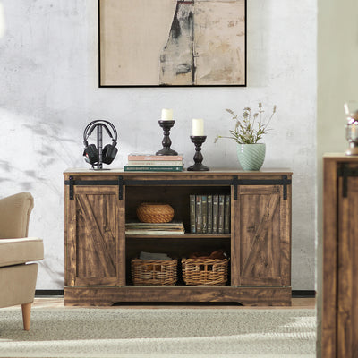 SoBuy FSB60-N, Storage Cabinet Sideboard with 2 Sliding Doors, Kitchen Dining Room Hall Cabinet, Wood
