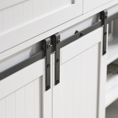 SoBuy FSB74-W, Storage Cabinet Cupboard Sideboard with 2 Sliding Doors and 2 Drawers, White