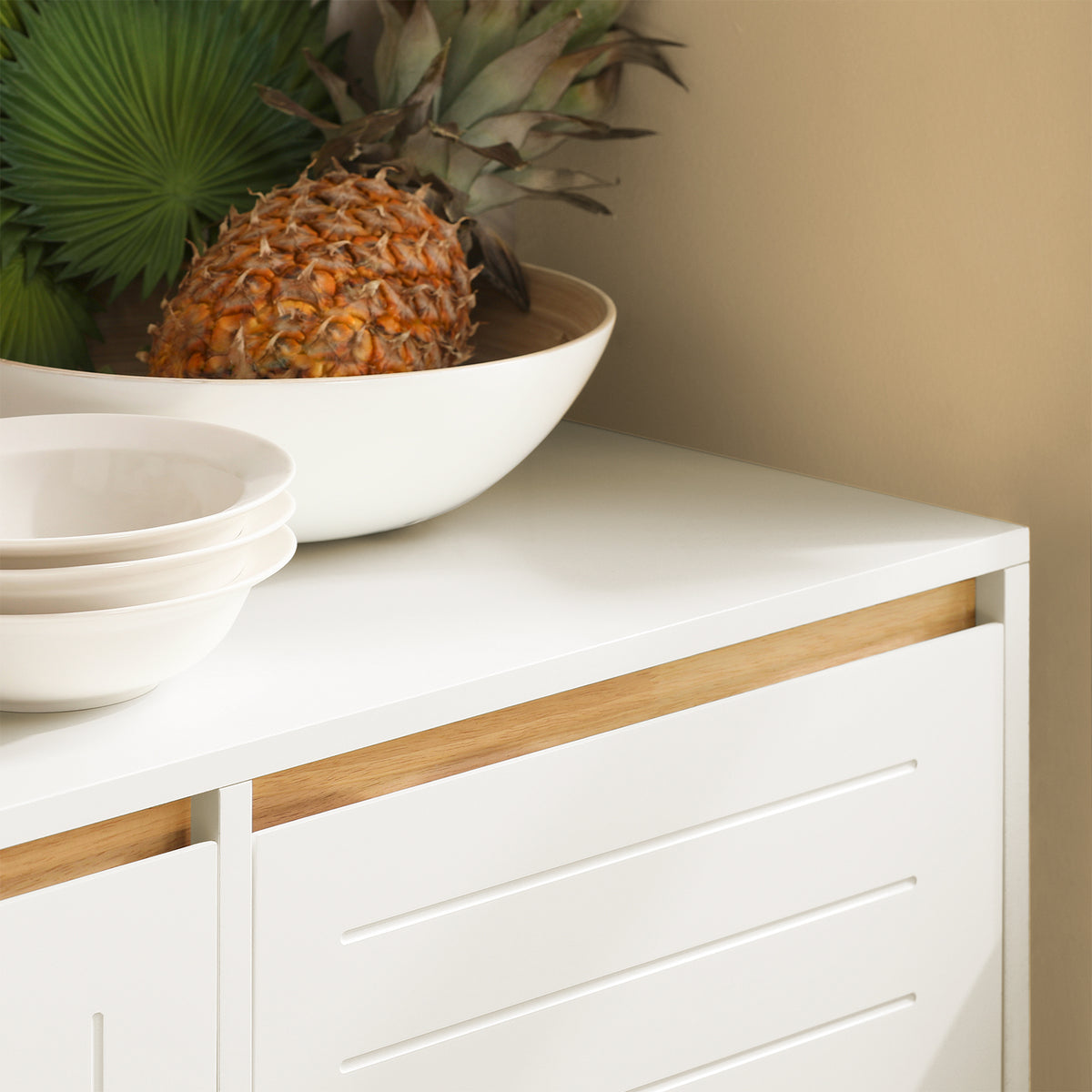 SoBuy FSB75-WN, Sideboard Storage Cabinet Cupboard, White
