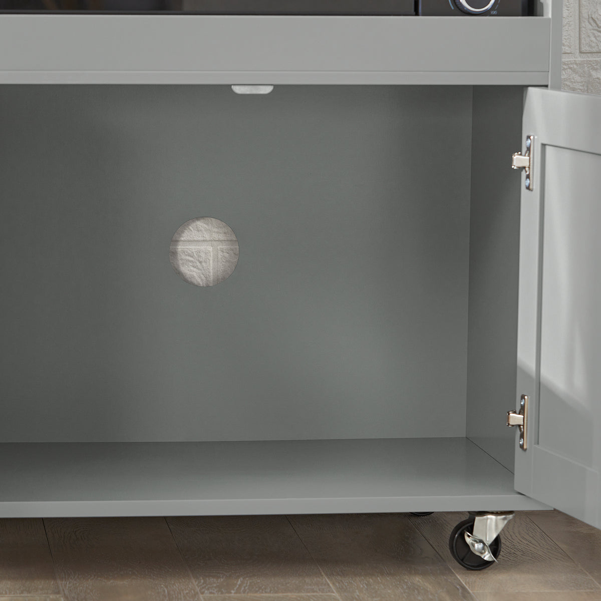SoBuy FSB78-HG, Sideboard Microwave Cabinet Dining Room Cupboard Kitchen Trolley, Grey