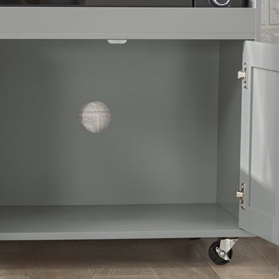 SoBuy FSB78-HG, Sideboard Microwave Cabinet Dining Room Cupboard Kitchen Trolley, Grey