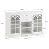 SoBuy FSB79-W, Storage Cabinet Cupboard Sideboard with 2 Glass Doors and 2 Drawers